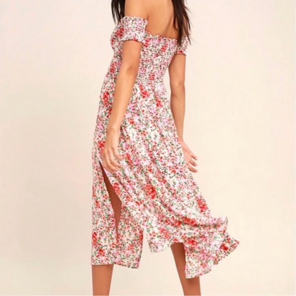 Lulus Floral Off-Shoulder Dress - Picture 2 of 6